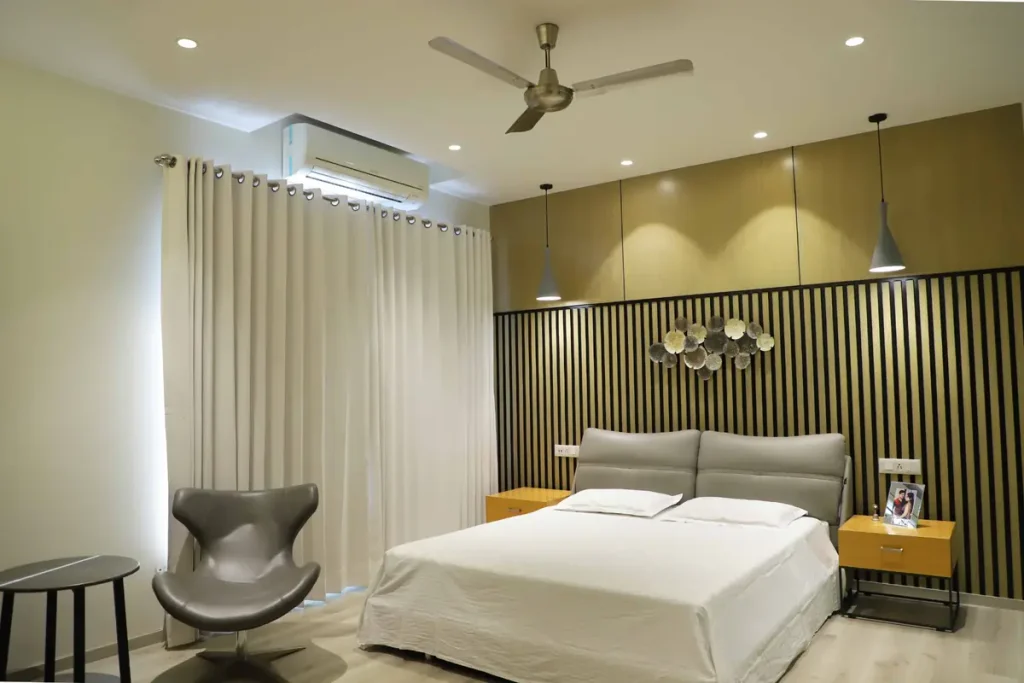 Ceiling fan helping improve comfort at a higher summer thermostat setting