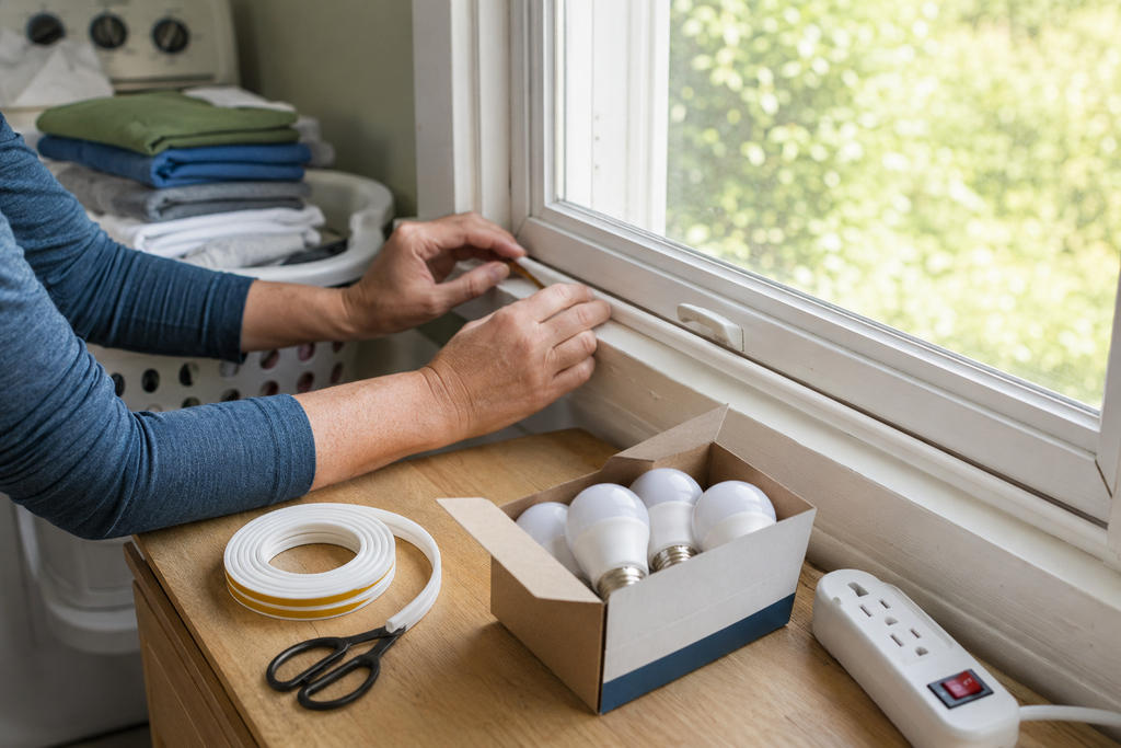 Sealing window gaps to lower home heating and cooling costs